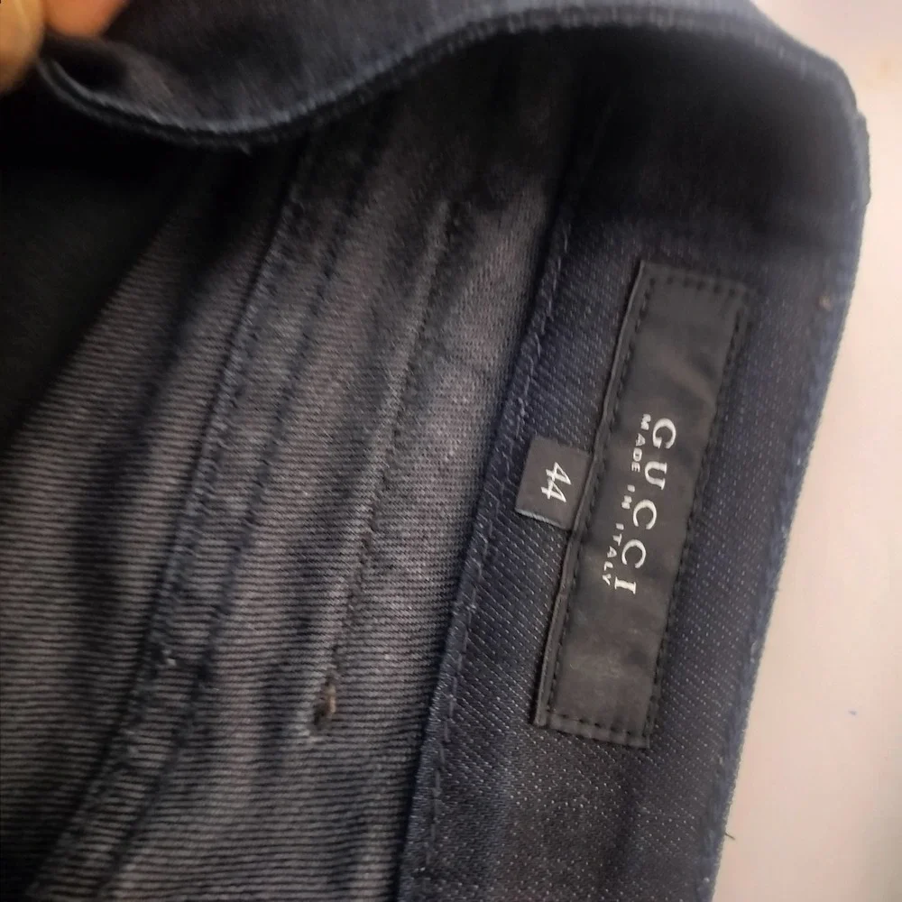 Gucci Mens Dark Wash Straight Leg Denim Jeans Made in Italy Size 8-10‎ US Indigo